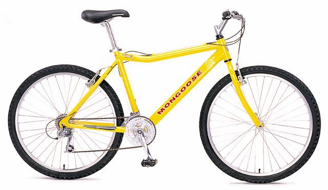 mongoose yellow mountain bike